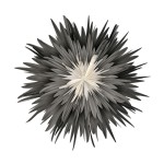 Papierstern Stella-Dalia grau-weiß 40cm